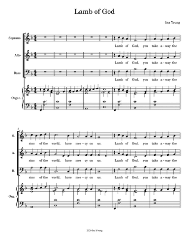 Lamb of God (liturgical setting for worship service)