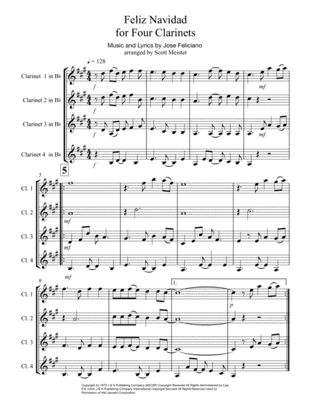 Feliz Navidad (arr. Scott Meister)