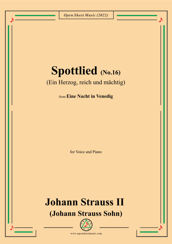 Johann Strauss II-Spottlied(No.16:Ein Herzog,reich und mächtig) (arr. OSM Press)