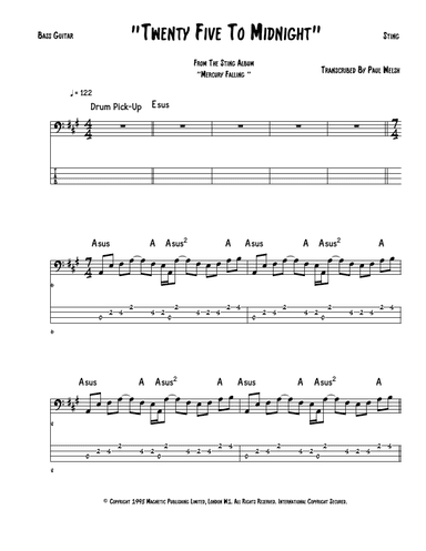 Twenty Five To Midnight (arr. Accubass)