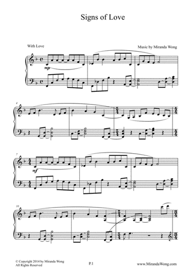 Signs of Love - Wedding Piano Music by Miranda Wong
