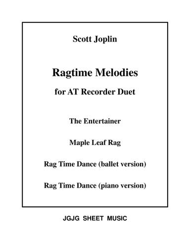 Three Joplin Rags for Recorder Duet (arr. James Grush)