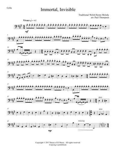 Immortal, Invisible God, Only Wise (arr. Paul Thompson)