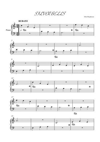 SILVER BELLS for Piano