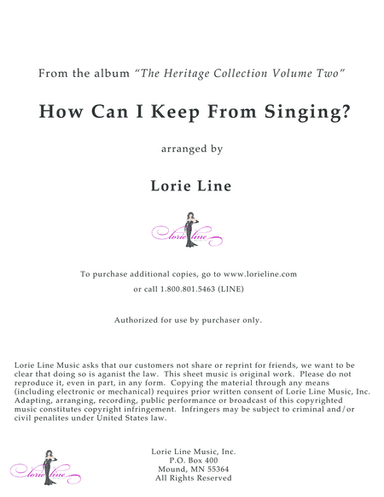 How Can I Keep From Singing (arr. Lorie Line)