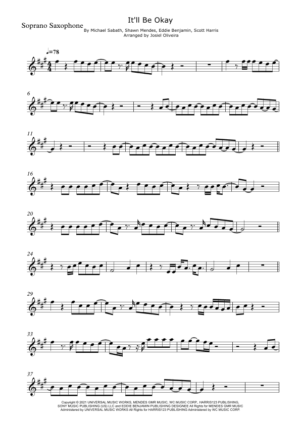 It'll Be Okay (arr. Josiel Oliveira)