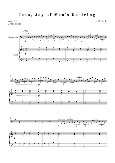 Jesu, Joy of Man's Desiring (arr. Jean Szulc)