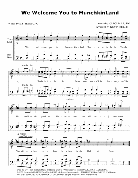 Munchkinland (arr. Kevin Keller)