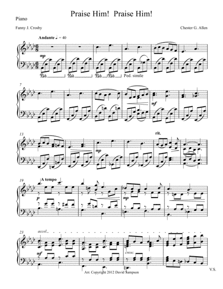 Praise Him! Praise Him! (arr. David Sampson)