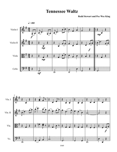 Tennessee Waltz (arr. Tom Strauch)