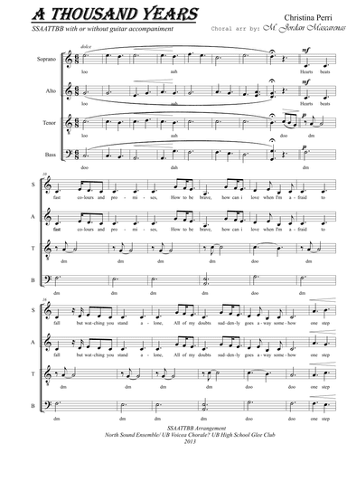 A Thousand Years (arr. Mark Jordan Mascarenas)