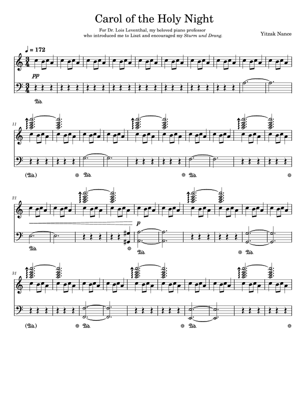 Carol of the Holy Night (arr. Yitzak Nance)