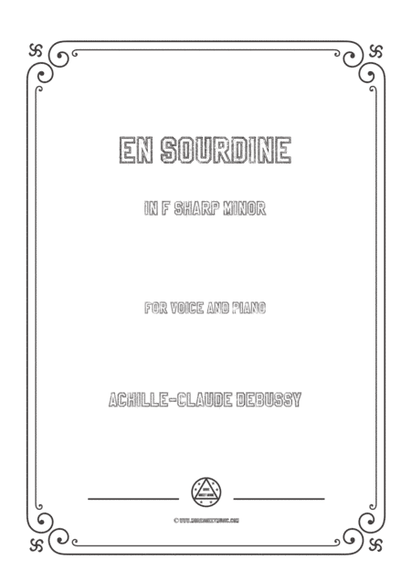 Debussy-En Sourdine in f sharp minor,for voice and piano (arr. MSM)