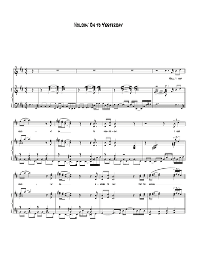 Holdin' On To Yesterday (arr. Biegler)