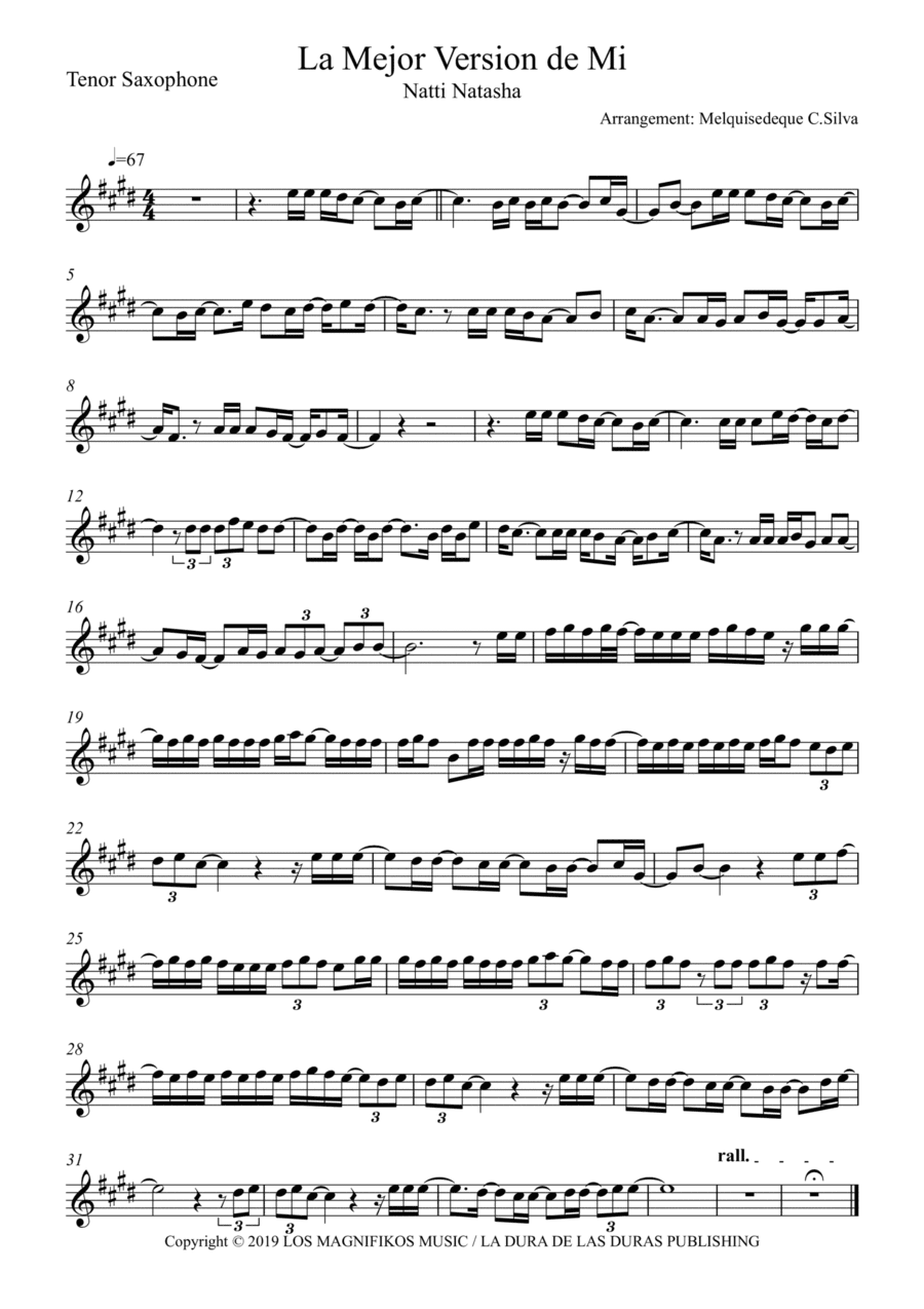 La Mejor Version De Mi (arr. Melquisedeque C.Silva)
