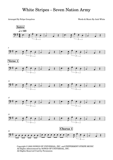 Seven Nation Army (arr. Felipe Gonçalves)