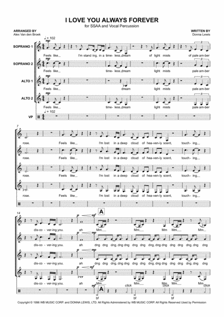 I Love You Always Forever (arr. Alex Van den Broek)