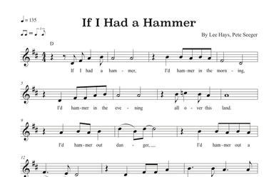 If I Had A Hammer (the Hammer Song) (arr. Riverside Guitar School)