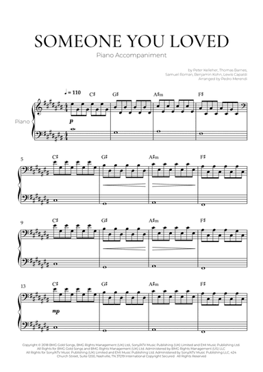 Someone You Loved (arr. Pedro Merendi)