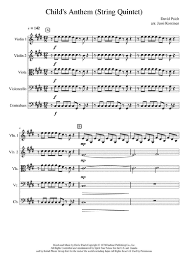Child's Anthem (arr. Jussi Kontinen)