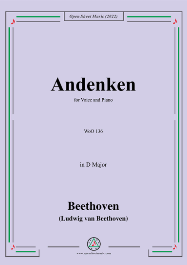 Beethoven-Andenken,WoO 136 (arr. OSM Press)