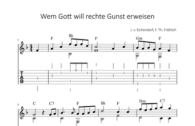 Wem Gott will rechte Gunst erweisen (arr. Bettina Schipp)