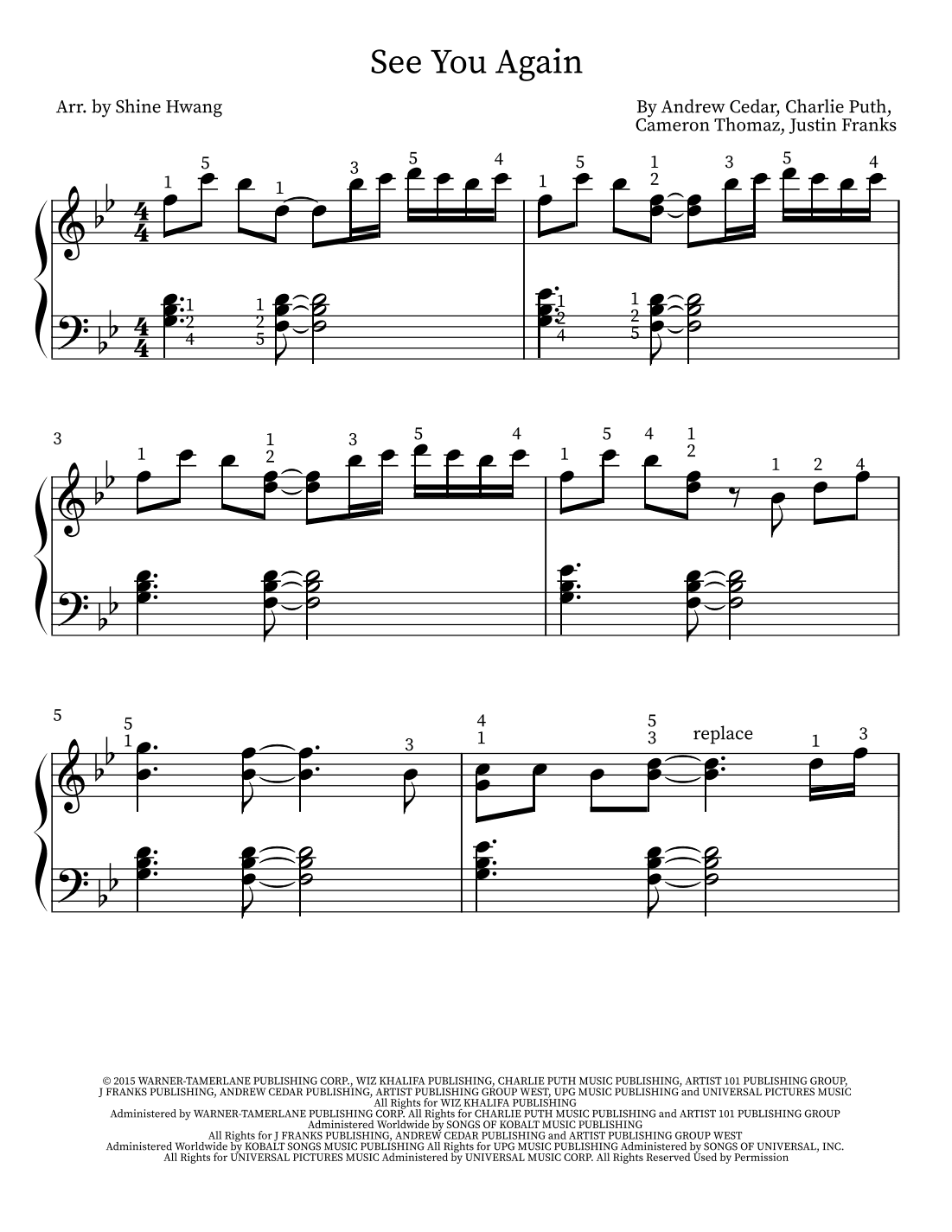See You Again (arr. Shine)