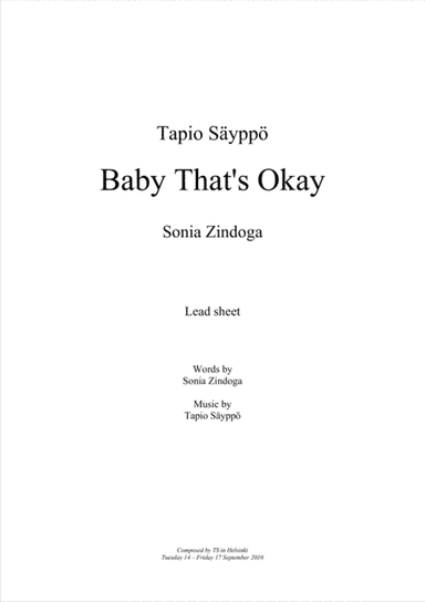 Baby, That's Okay (pop song)