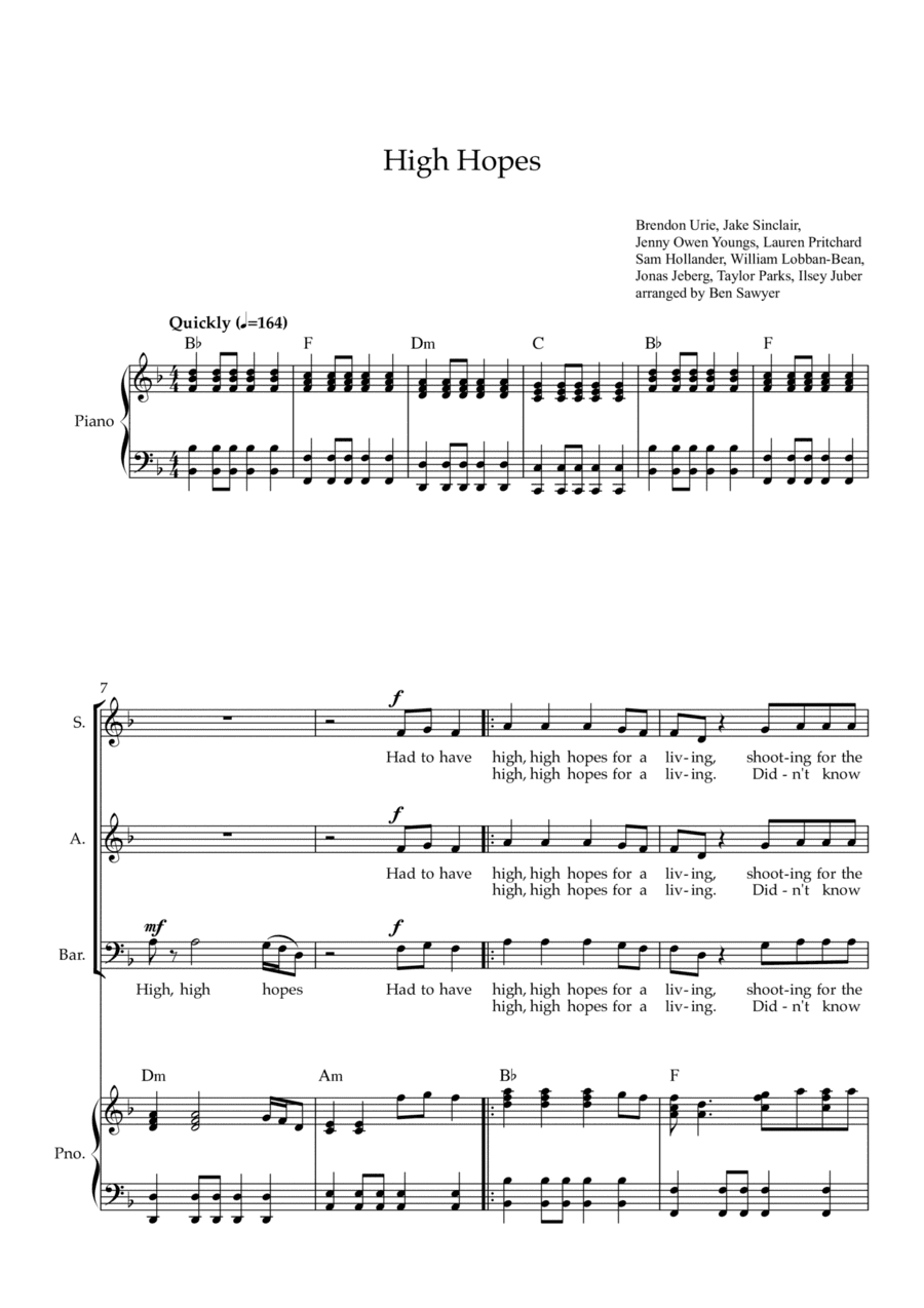 High Hopes (arr. Ben Sawyer)
