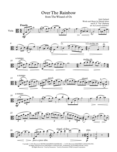 Over The Rainbow (from The Wizard Of Oz) (arr. Lorento Golofeev)