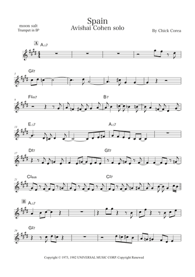 Spain (arr. moon salt)