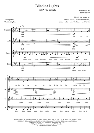 Blinding Lights (arr. Caitlin Stephen)
