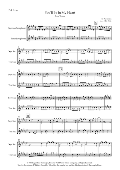 You'll Be In My Heart (arr. Fabio Britto)