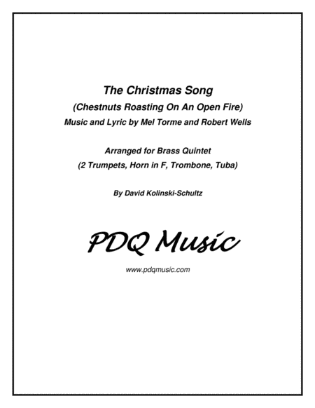 The Christmas Song (Chestnuts Roasting On An Open Fire) (arr. David Kolinski-Schultz)