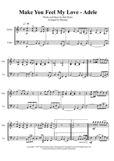 Make You Feel My Love (arr. Marmpy)