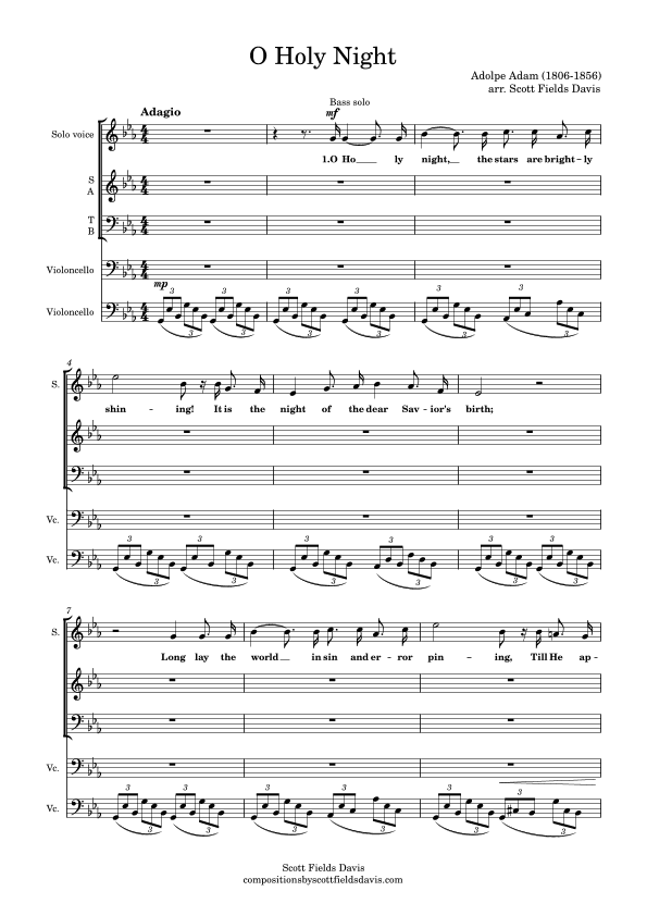 O holy night, arranged by Scott Fields Davis (arr. Scott Fields Davis)