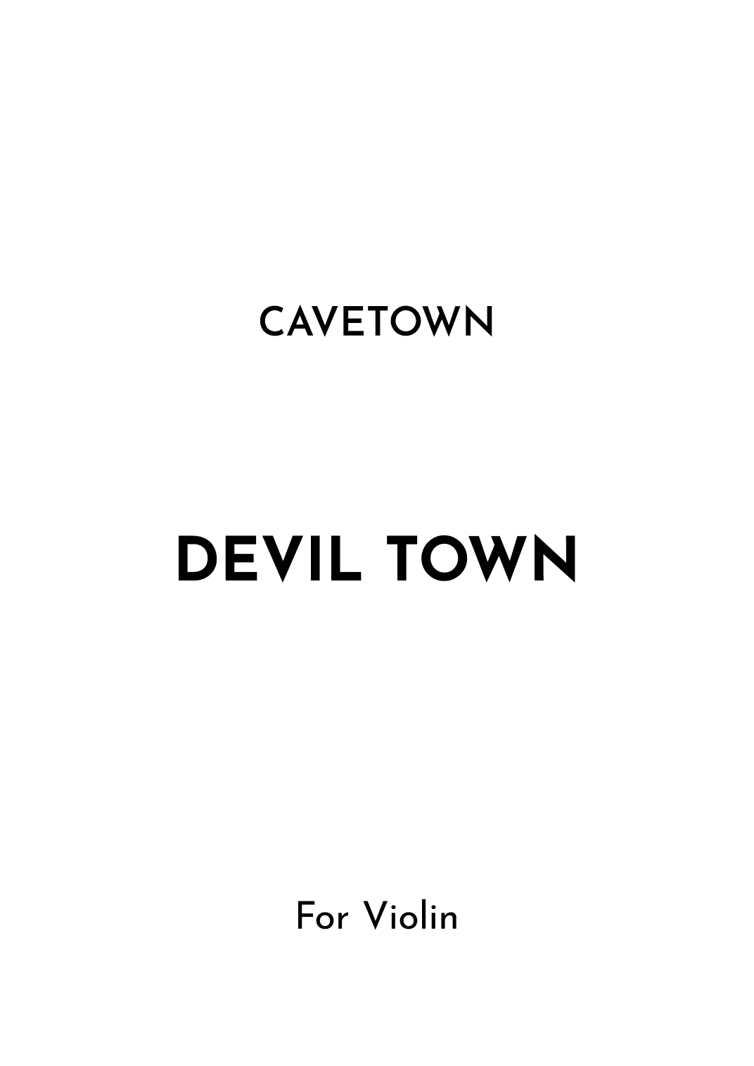 Devil Town (arr. Jireh J.)