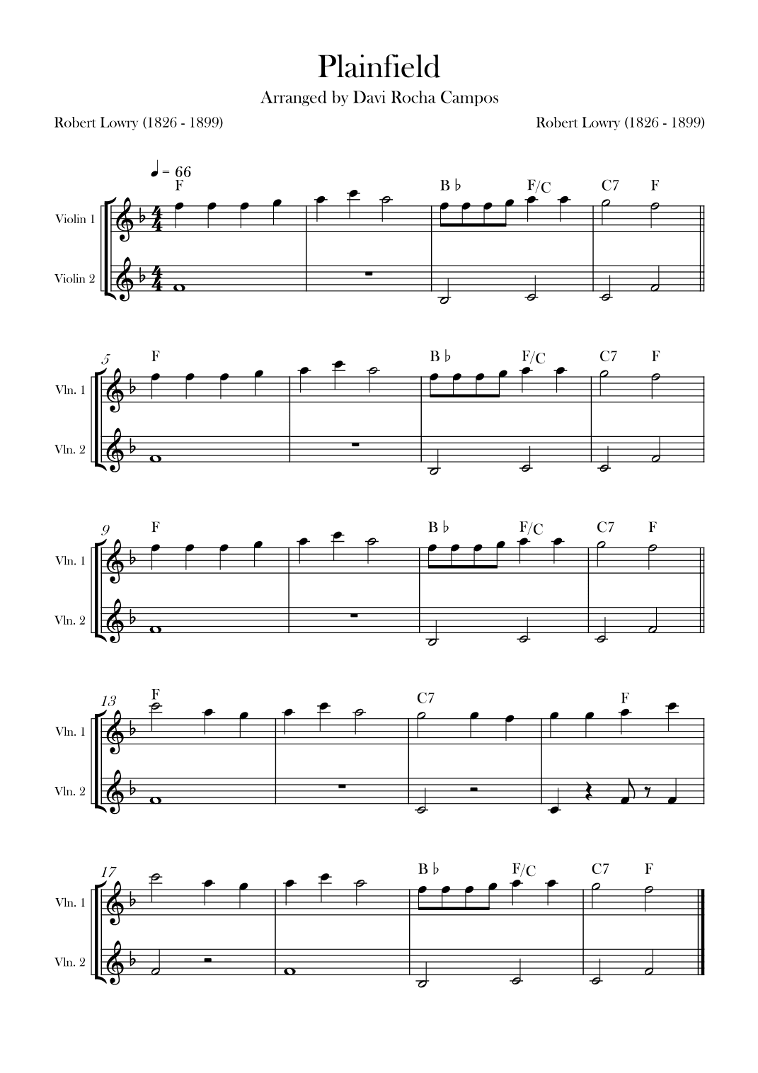 Plainfield (arr. Davi Rocha Campos)