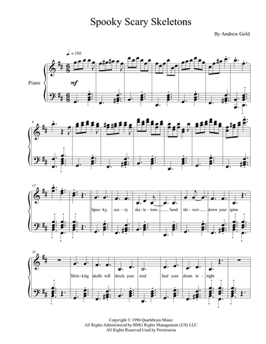 Spooky Scary Skeletons (arr. Iván Díaz)