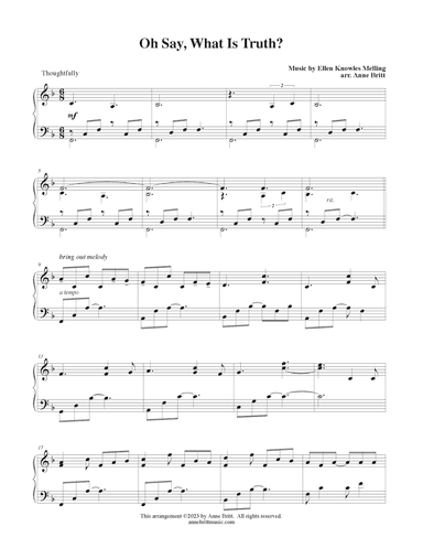 Oh Say, What Is Truth? (arr. Anne Britt)