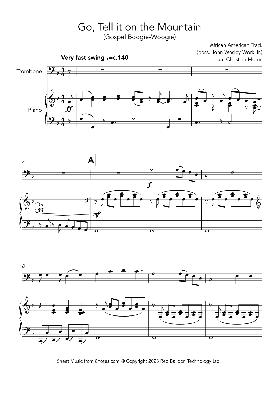 Go Tell it on the Mountain (Gospel Boogie-Woogie) (arr. Christian Morris)
