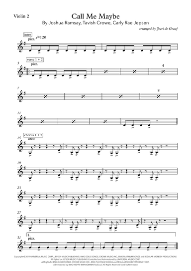 Call Me Maybe (arr. Joeri de Graaf)