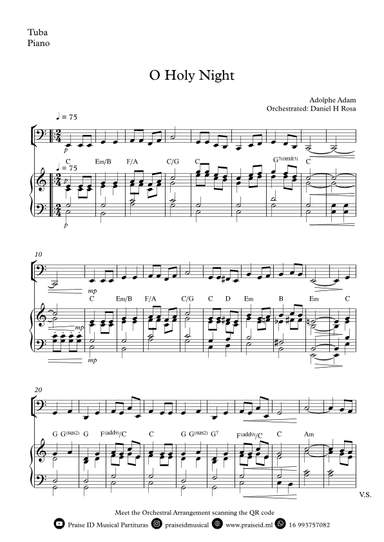O Holy NIght - Christmas Carol - Tuba and Piano (arr. Daniel H Rosa)