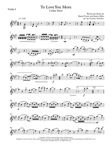 To Love You More (arr. Lorento Golofeev)