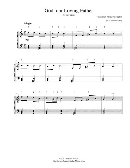God, our Loving Father - for easy piano (arr. Samuel Stokes)