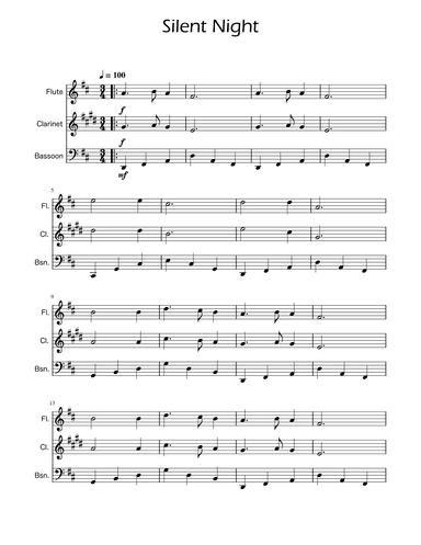 Silent Night - Woodwind Trio (arr. Ygor Nunes)