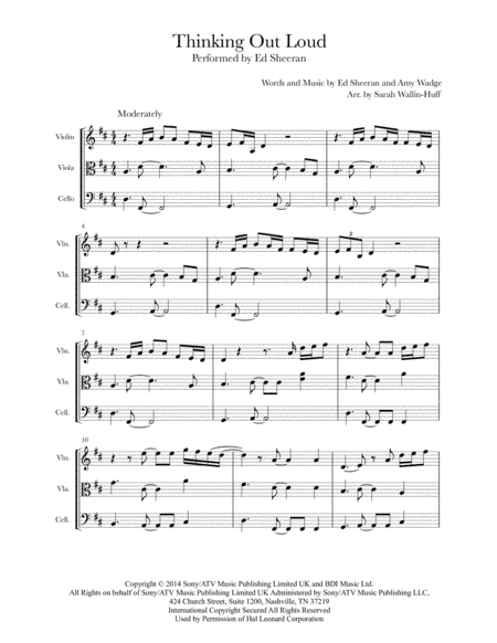 Thinking Out Loud (arr. Sarah Wallin Huff)