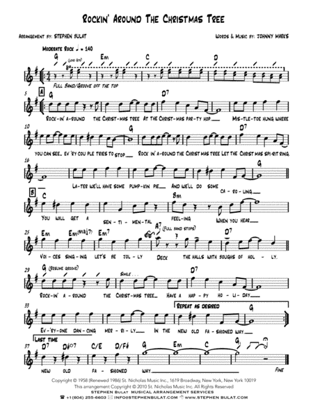 Rockin' Around The Christmas Tree (arr. Stephen Bulat)