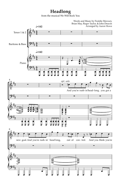 Headlong (arr. Aaron Howe)