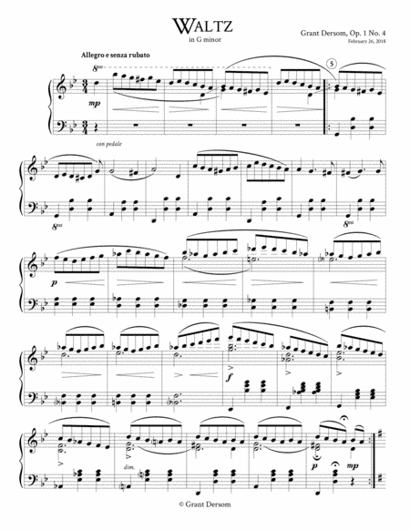 Waltz No. 4, Opus 1